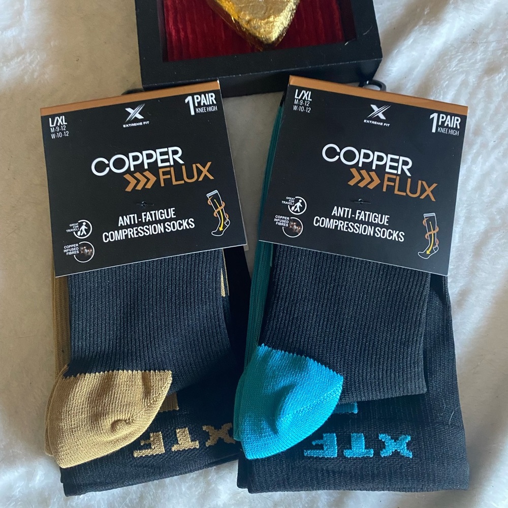 New Set of 2 Copper Flux Compression Socks